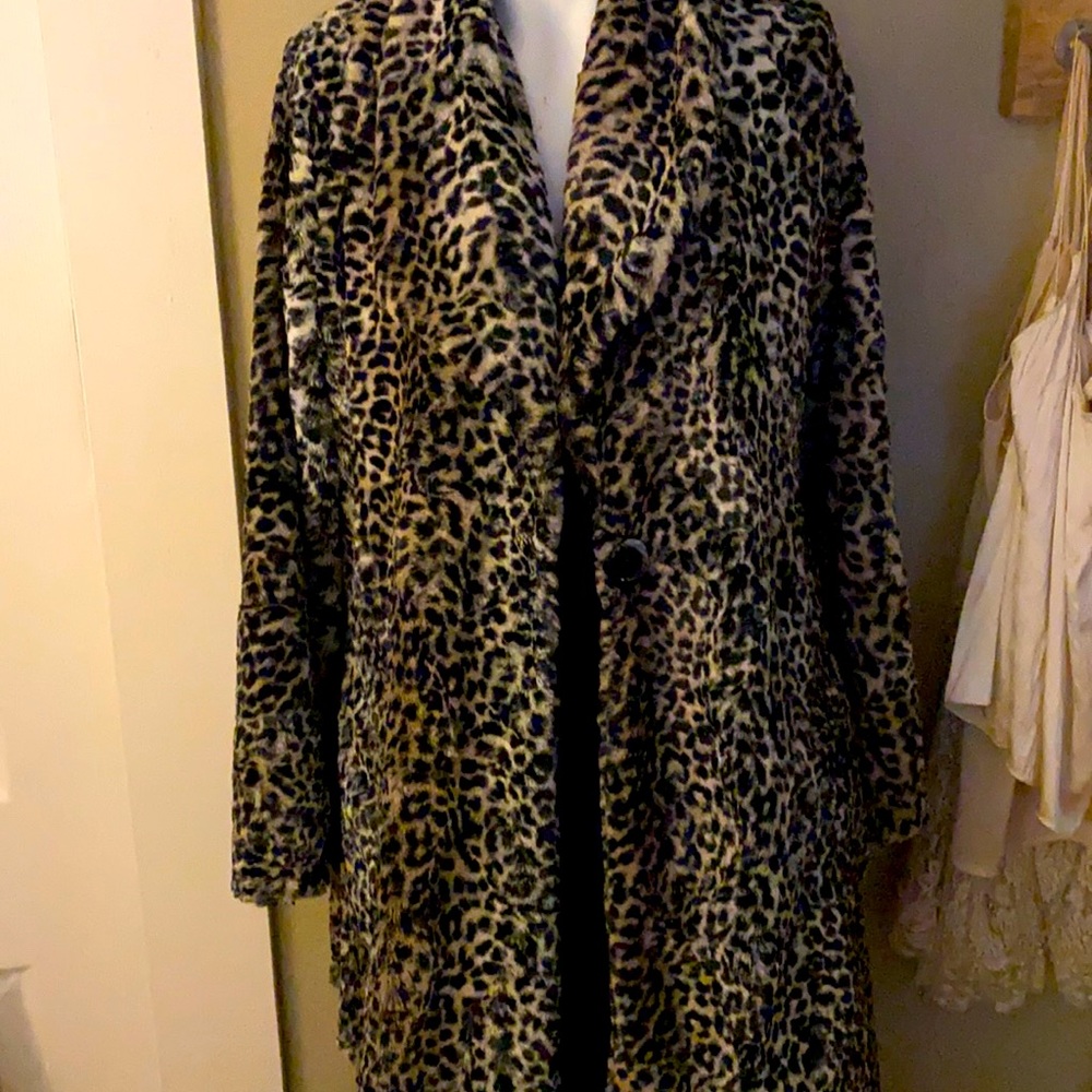 Chic soft faux fur car coat